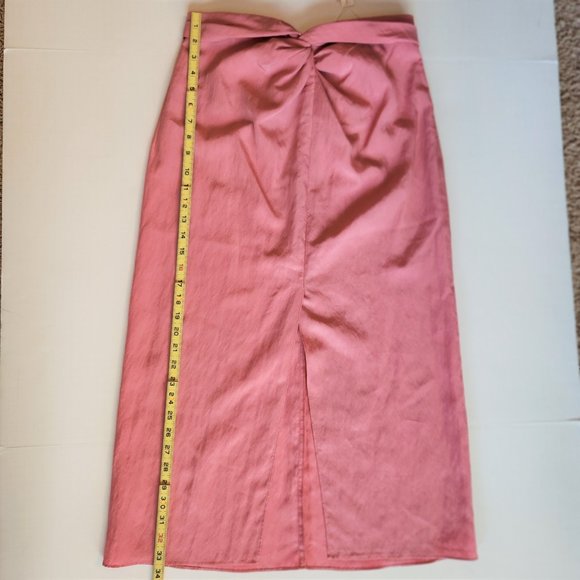 VINCE Knot Front Midi Skirt, Small - Picture 10 of 12